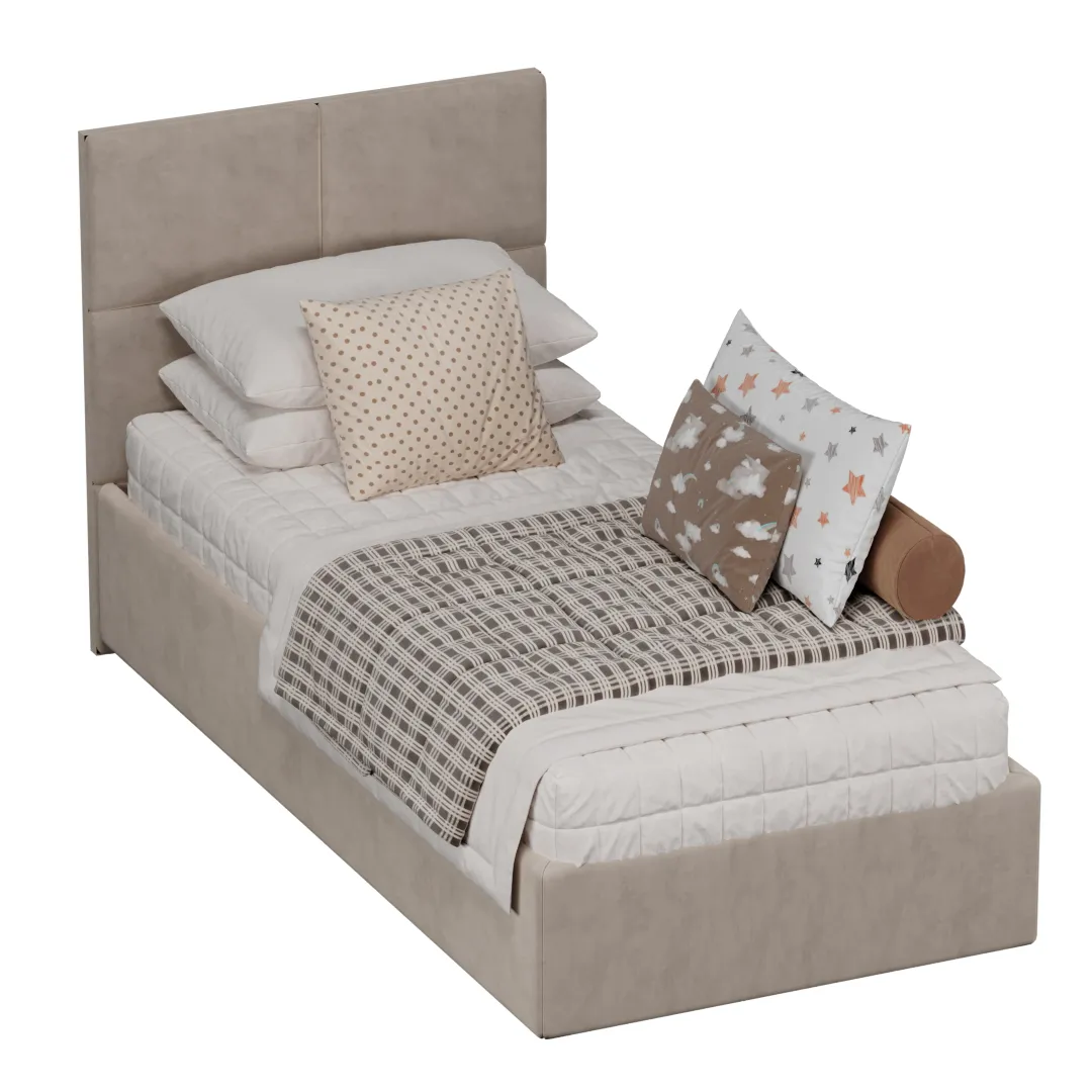 Кровать односпальная мягкая ВЕРСАЛ с подъемным механизмом, 90x200