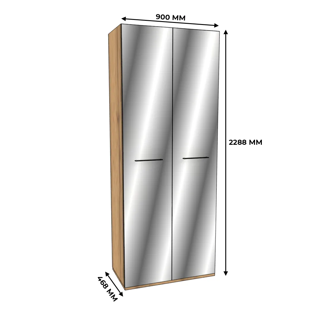 Шкаф двустворчатый с зеркалом C-210.45Z