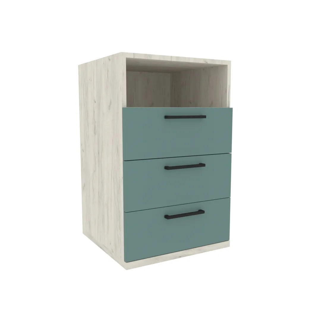 Тумба опора для стола с ящиками и нишей E705