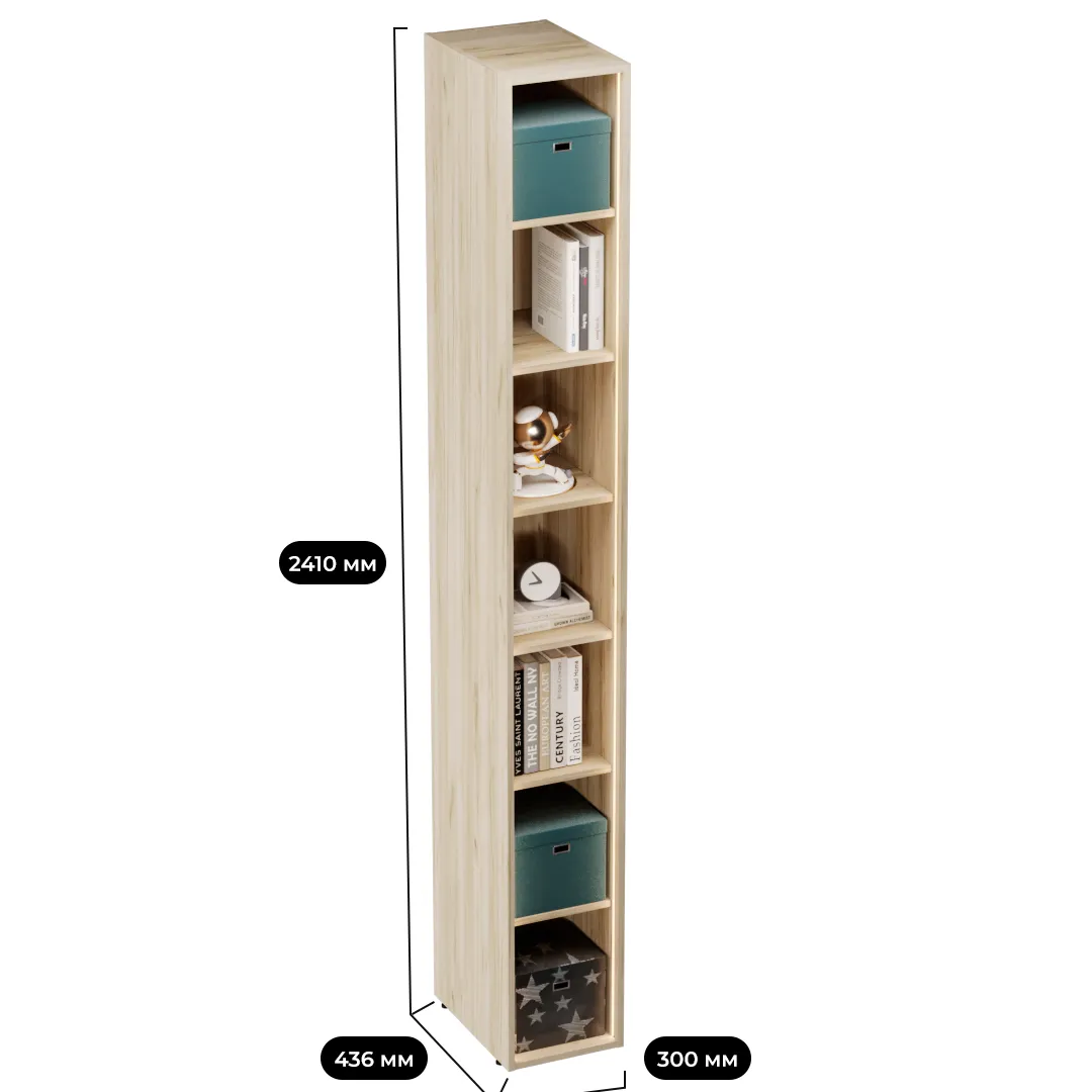 Cтеллаж открытый глубокий L233.44 с подсветкой