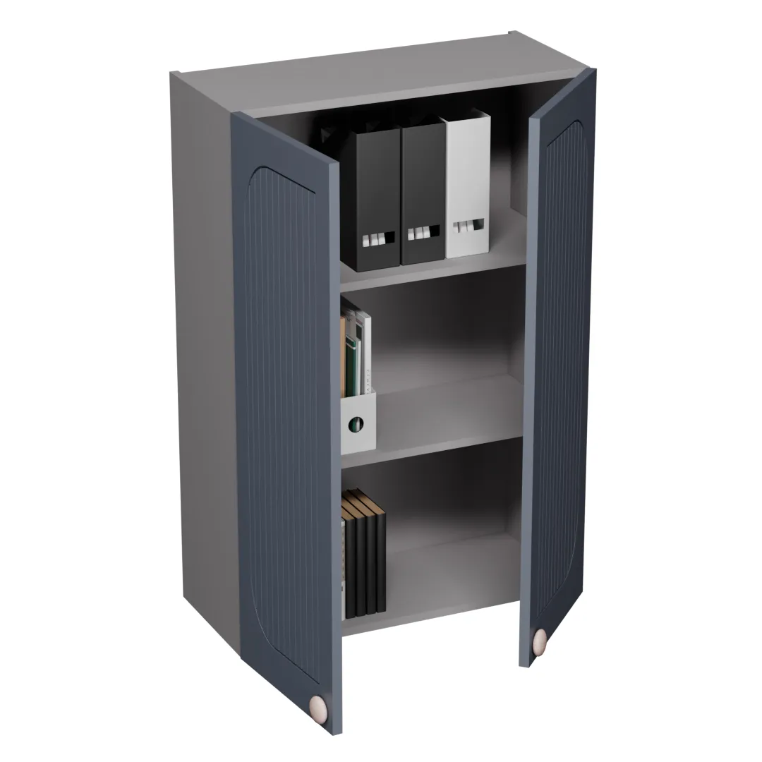 Антресоль двудверная, фрезерованные фасады в эмали LE339.300