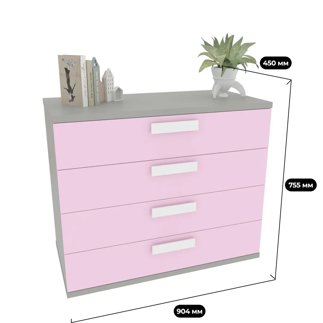 Комод 4 ящика шириной 904мм E794