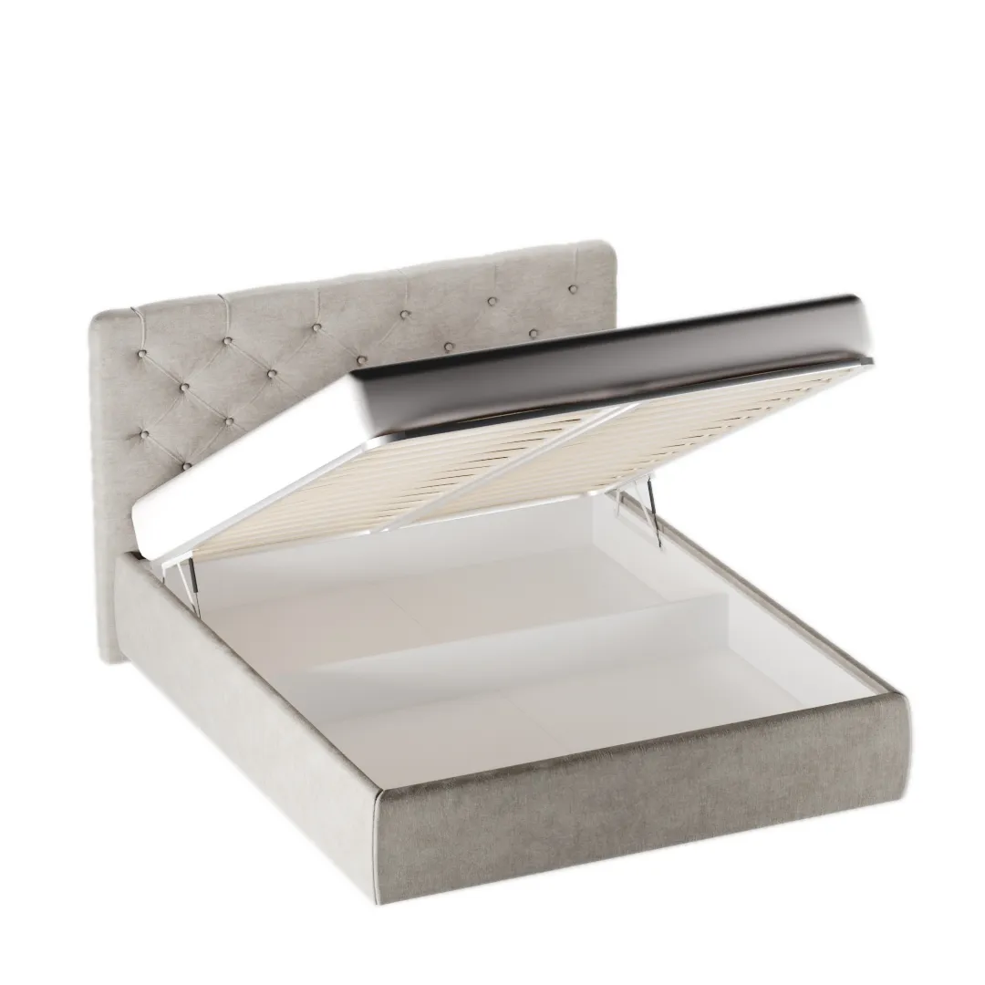 Кровать двуспальная мягкая МИРА с подъемным механизмом, 160x200