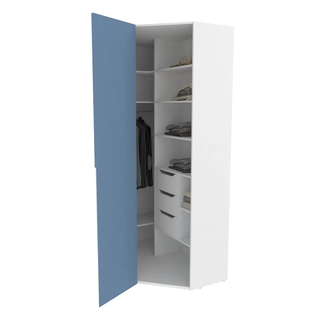 Шкаф угловой, фасады в эмали LE209.44 L/R