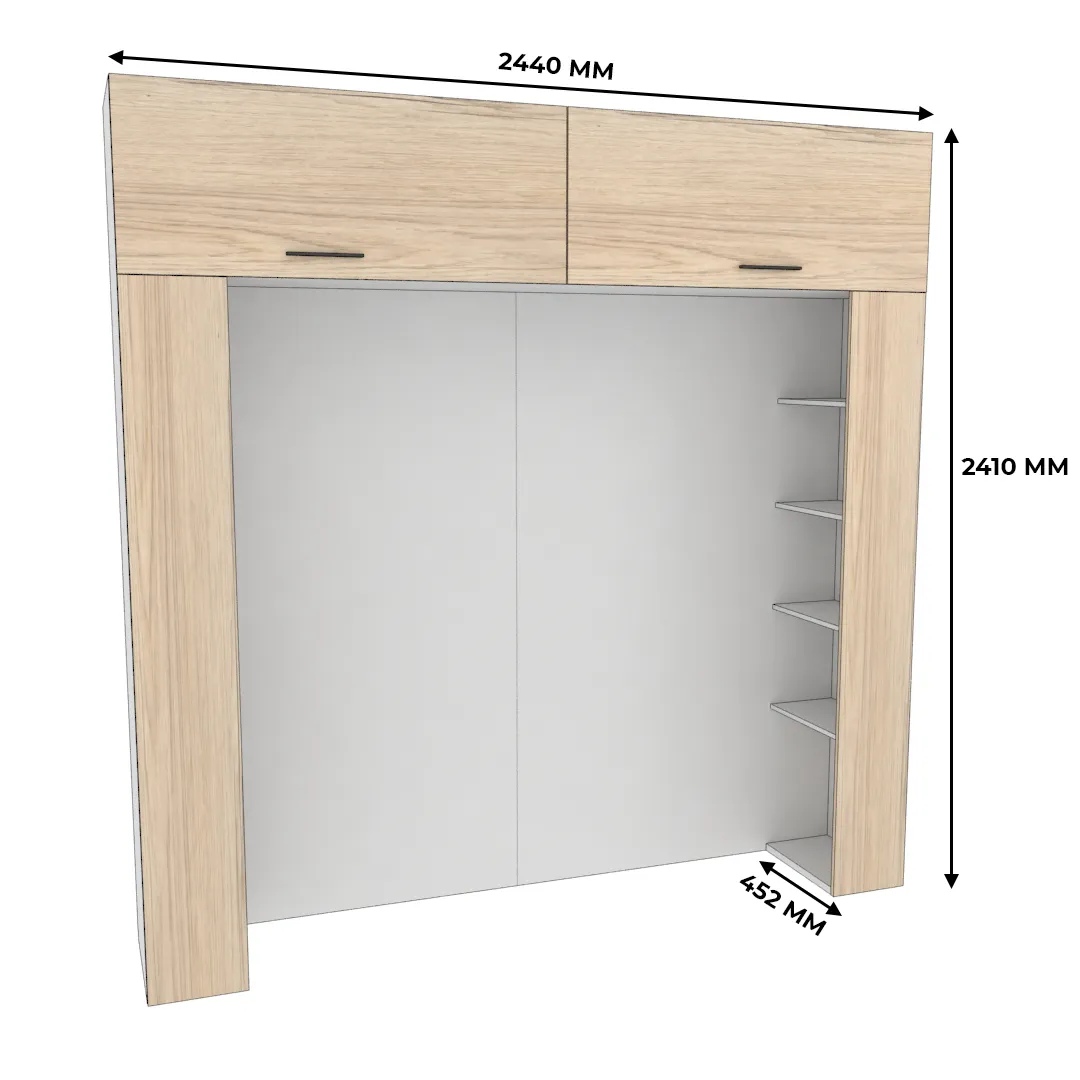 Ниша для кровати с секциями L407.44