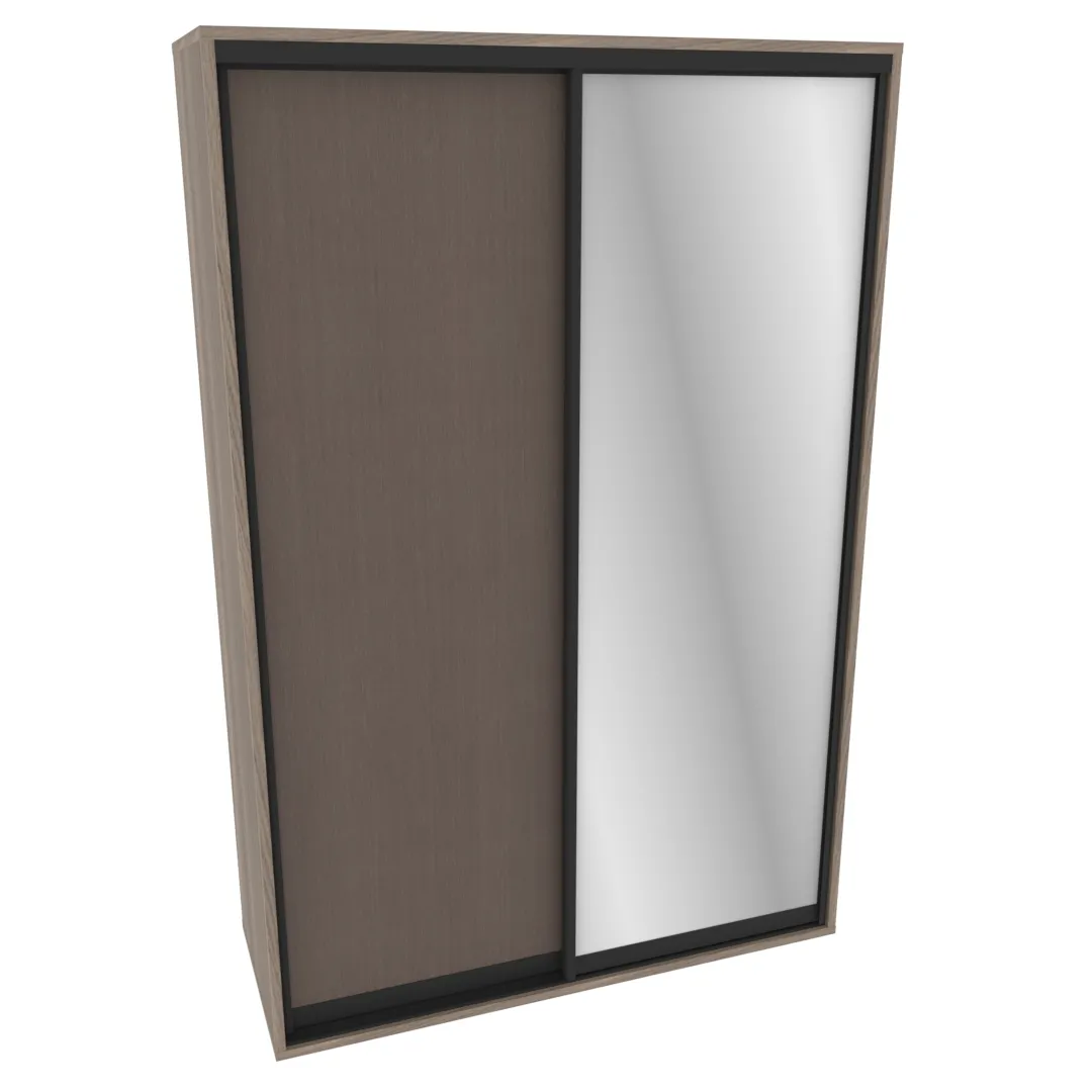 Шкаф-купе ХG160.60-1, профиль INTEGRO, фасад МДФ/зеркало серебро Шкаф-купе ХG160.60-1, профиль INTEGRO, фасад МДФ/зеркало серебро