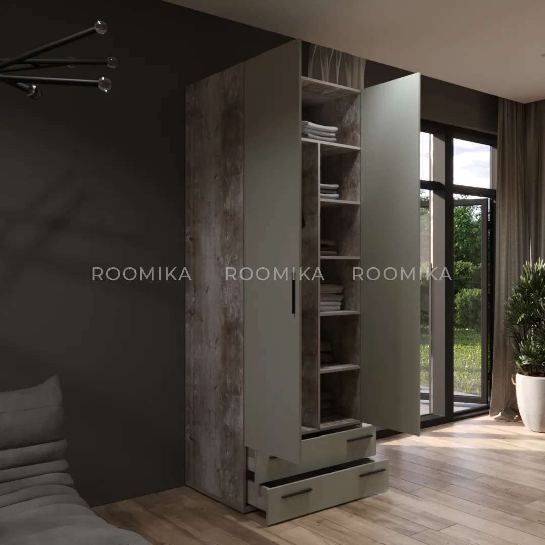 Шкаф двустворчатый с ящиками L211.60