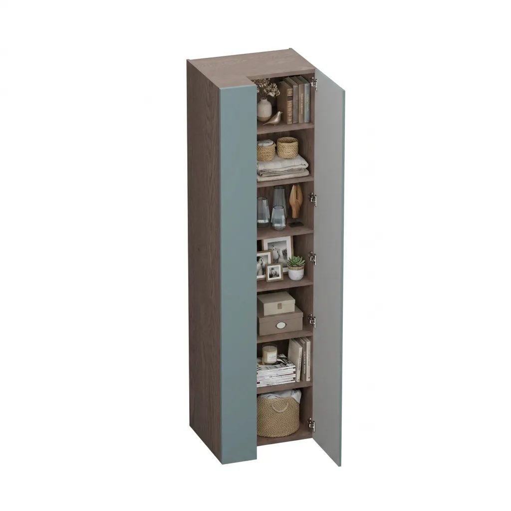 Шкаф переходный с подсветкой, фасады в эмали LE232 L/R