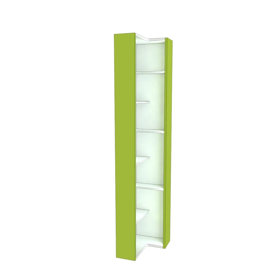 Стеллаж завершающий угловой разносторонний  с подсветкой L230.60 L/R