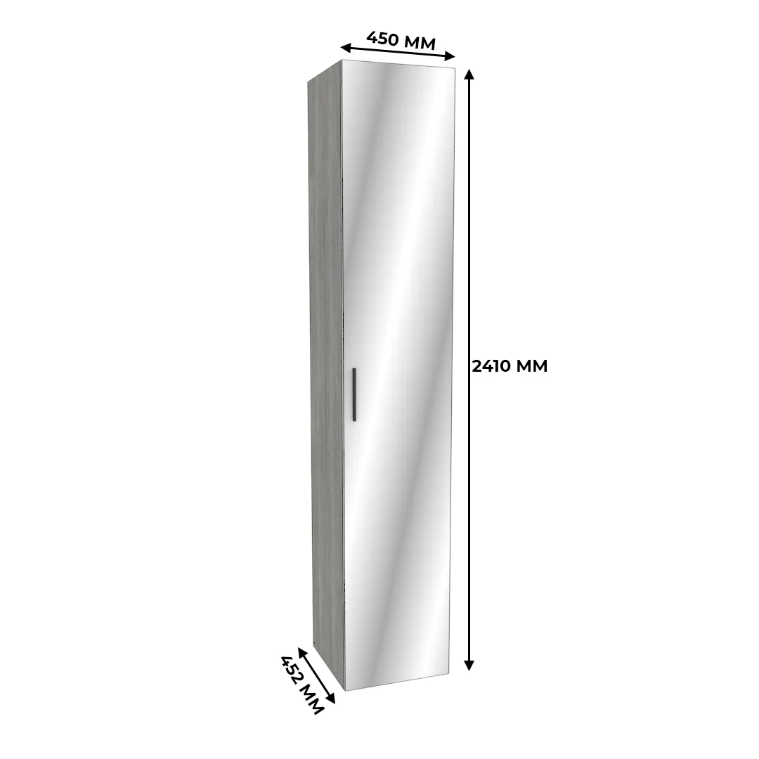 Шкаф 1 дверный узкий с зеркалом LG-220.44-1Z