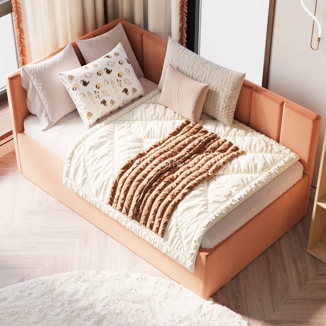 Кровать с подъемным механизмом и ящиком для белья LINE М1, 90х160