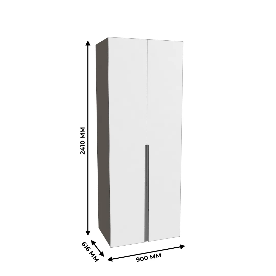 Шкаф 2 дверный, фасады в эмали LE210.60-4