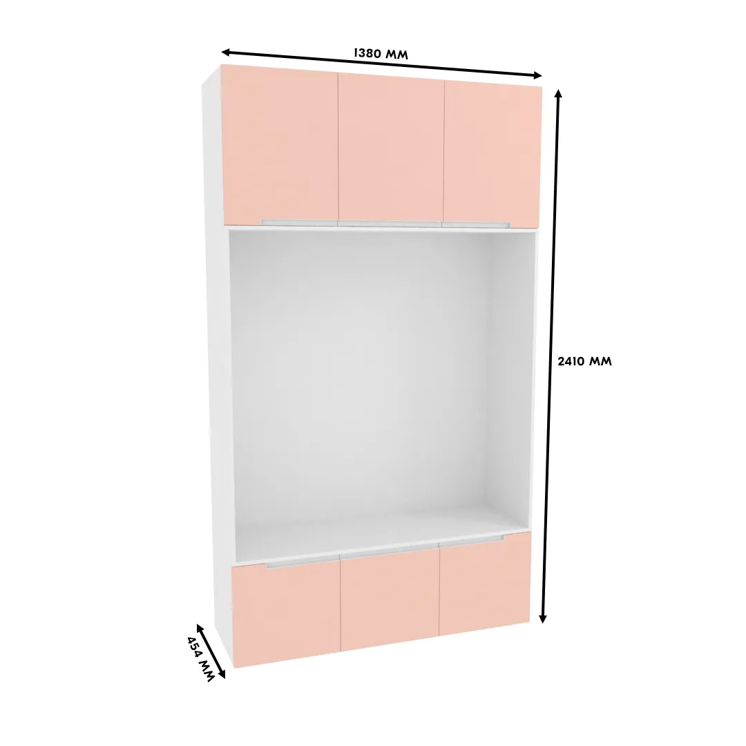 Шкаф с нишей и сидушкой, фасады в эмали LE412.44