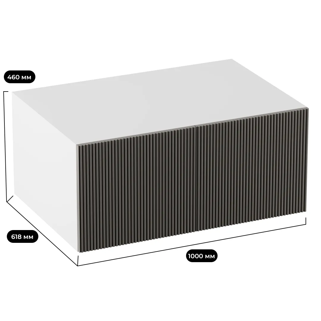 Антресоль на шкафы, фрезерованные фасады в эмали LE461.61