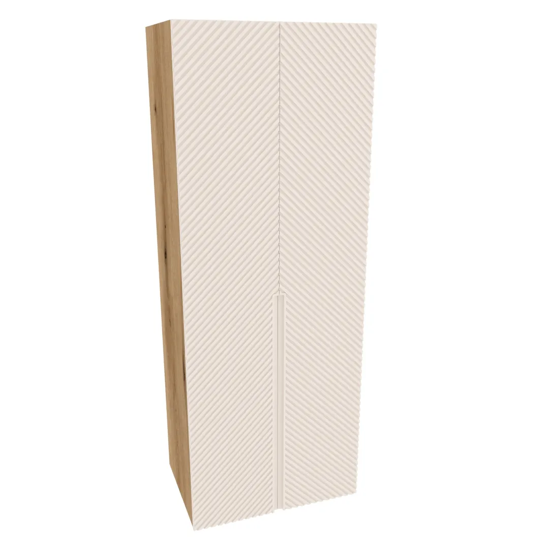 Шкаф 2 дверный, фрезерованные фасады в эмали LE-210.60-4