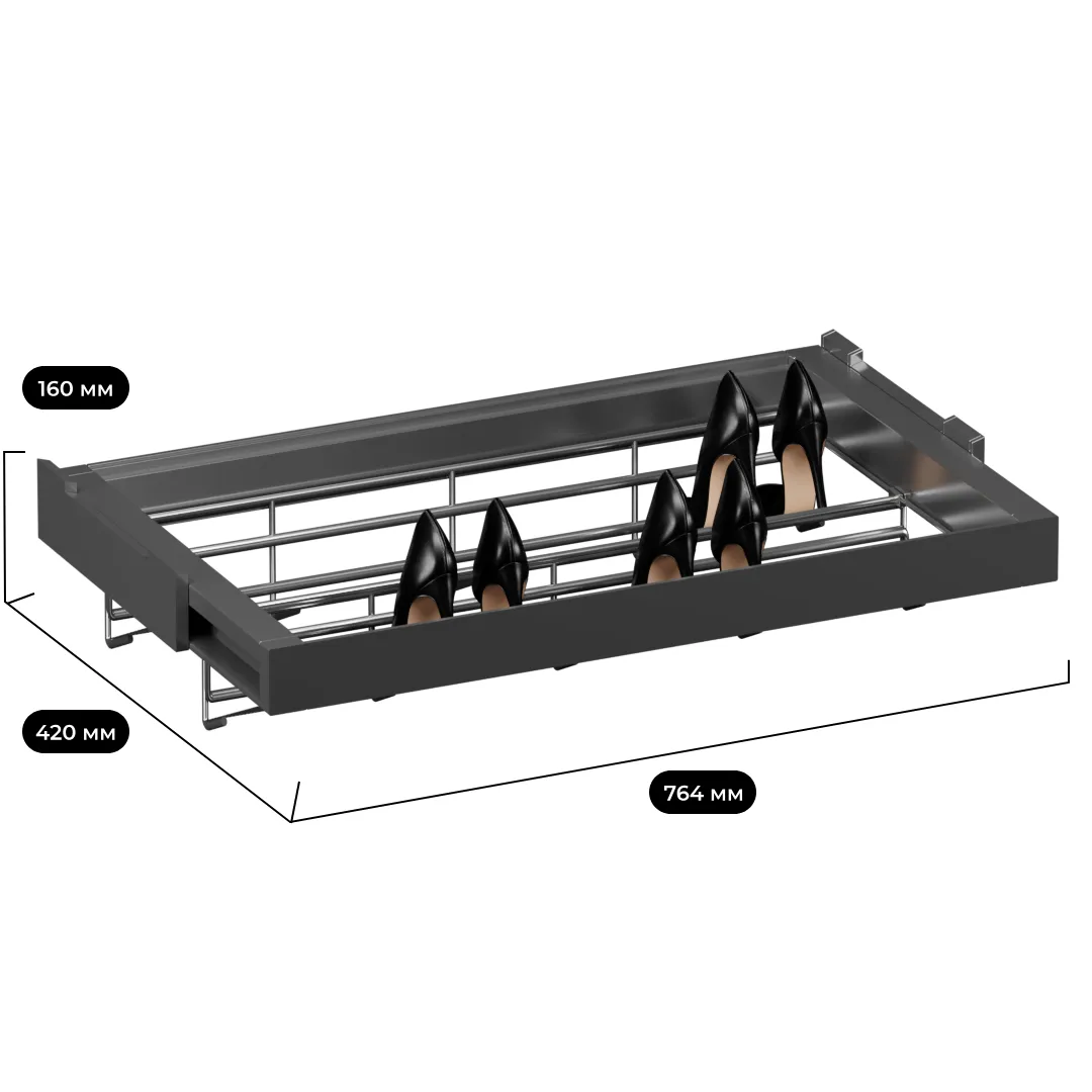 ALFA Выдвижная обувница в базу 800 мм, FRM5804.764.01
