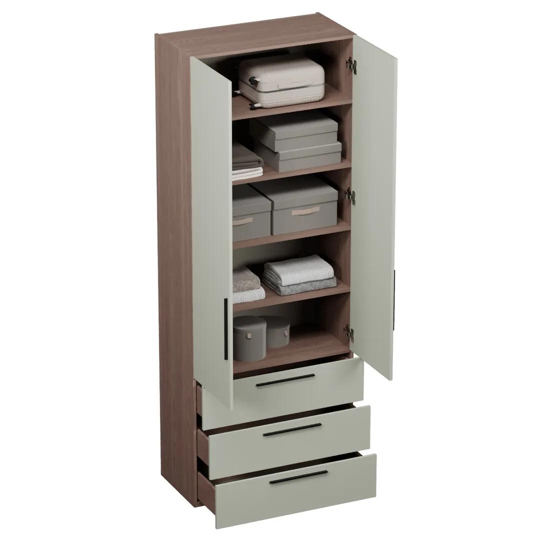 Шкаф книжный/для одежды с тремя ящиками L213