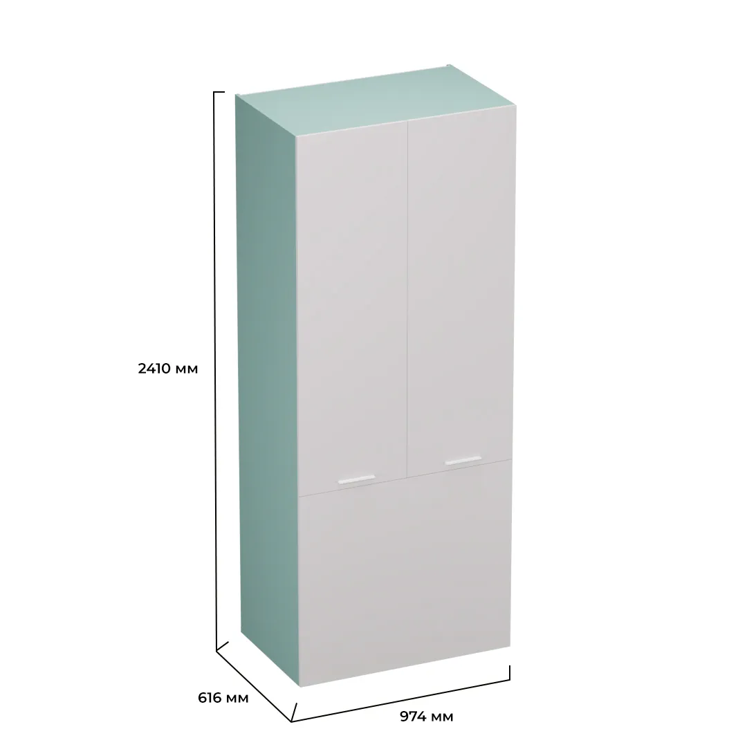 Шкаф двухдверный с фальш стенкой LG212