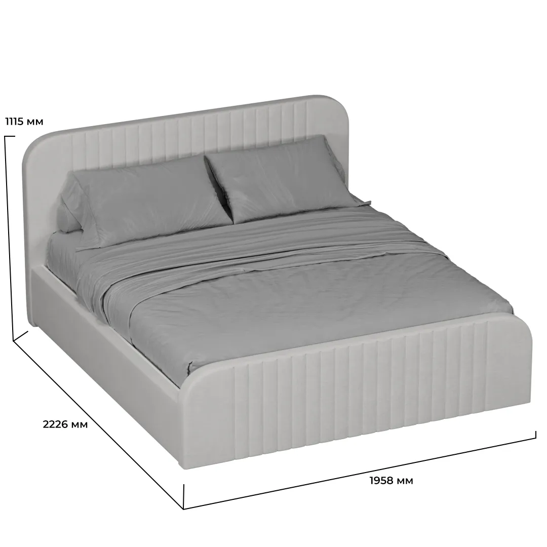 Кровать двуспальная мягкая МАЛЬТА с подъемным механизмом, 180x200