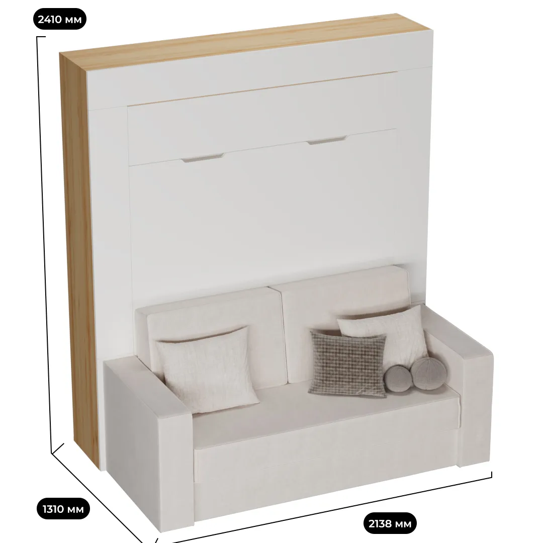 Шкаф-кровать трансформер LE950.160, фасады в эмали, 160x200