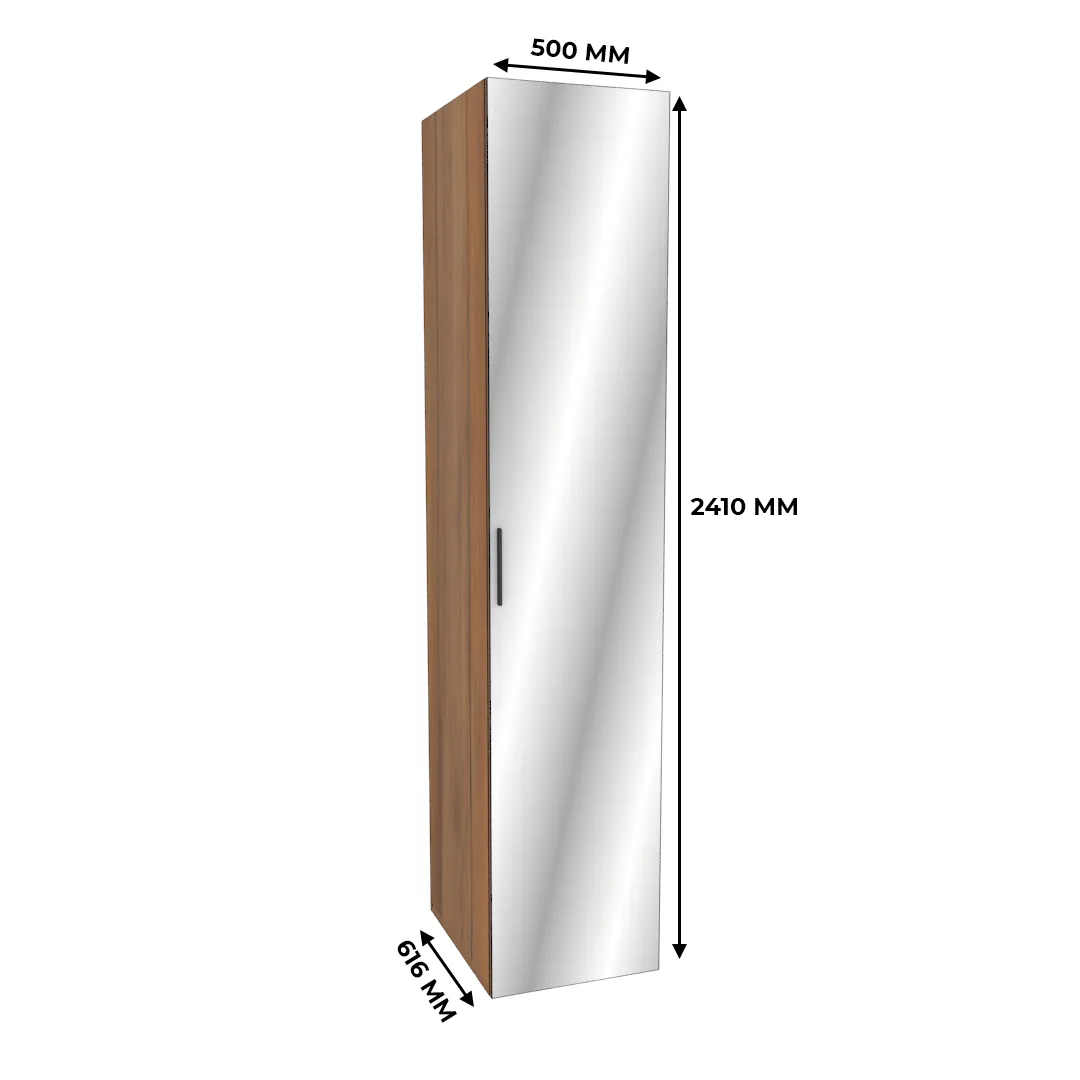 Шкаф 1 дверный широкий с зеркалом L221.60-4Z