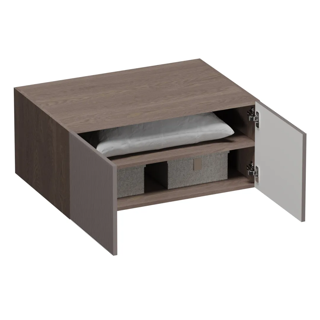 Антресоль на шкафы, фрезерованные фасады в эмали LE461.61