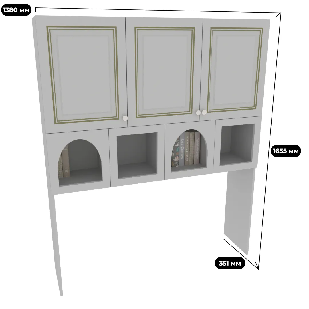 Надставка на стол с фигурными вставками A814