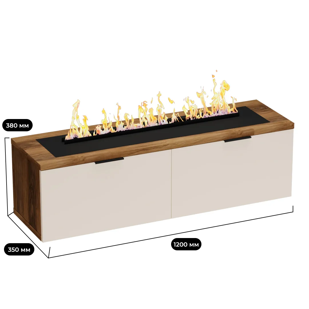 Тумба ТВ напольная с электрокамином L548.350