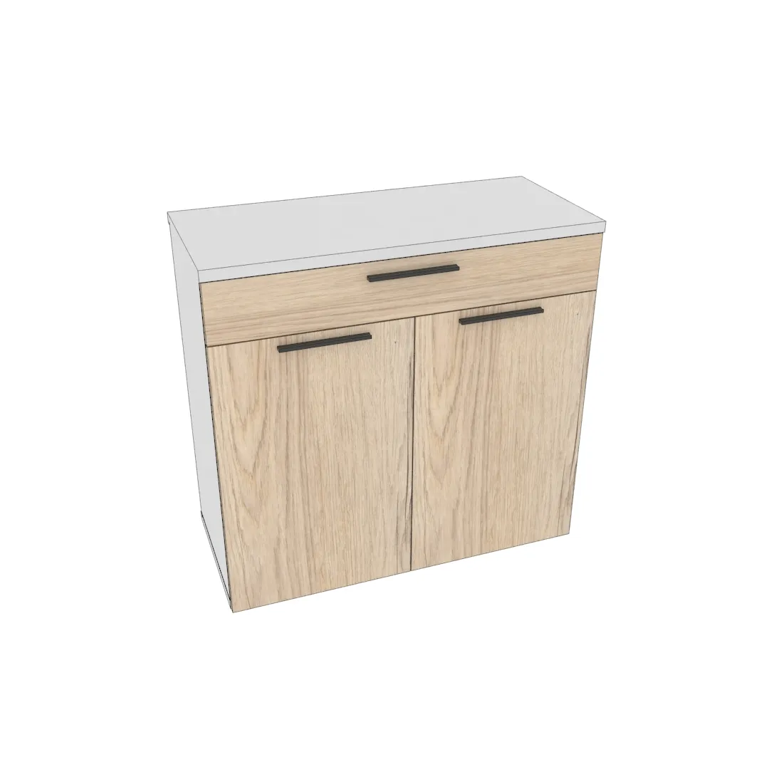 Тумба широкая 2 дверная с ящиком L876 Тумба широкая 2 дверная с ящиком L876