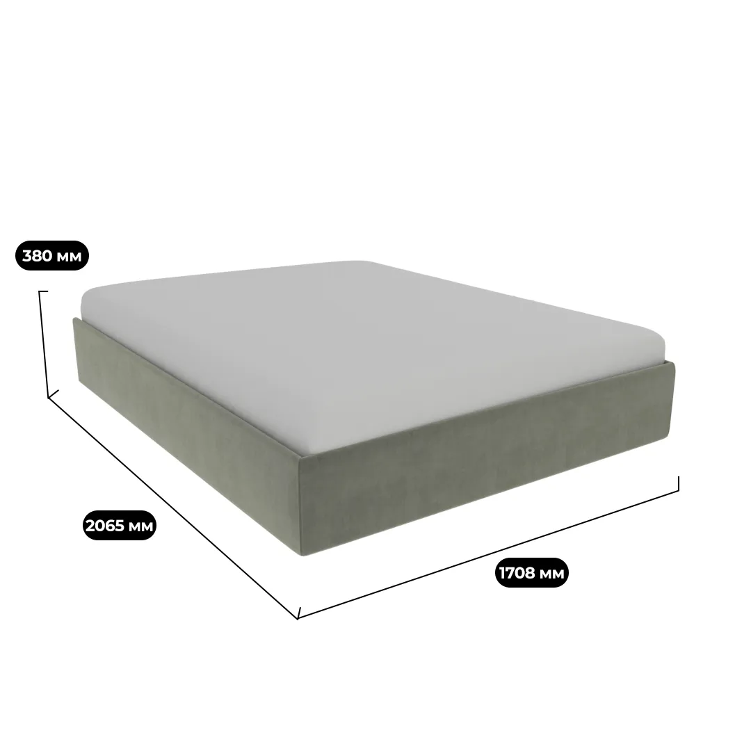 Мягкая кровать-подиум КОЛИБРИ с подъемным механизмом, 160x200