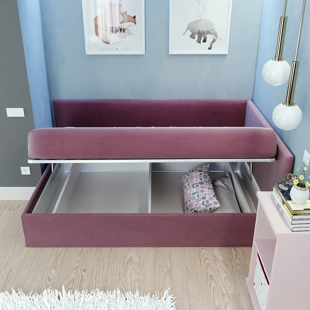 Мягкая кровать-диван КАРАТ-900  с подъемным механизмом, 90х200