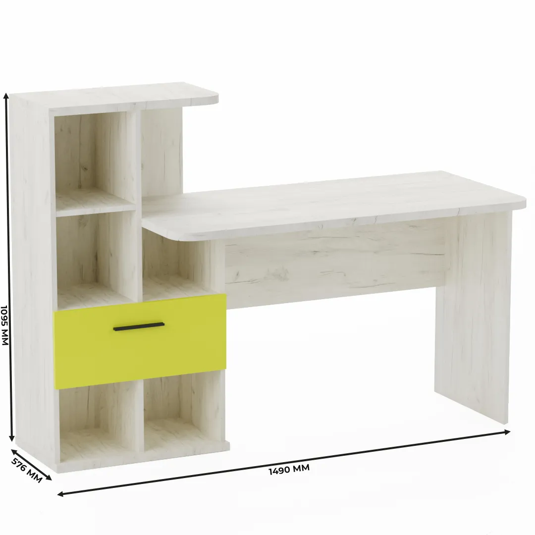 Рабочий стол со встроенным стеллажом HOF421