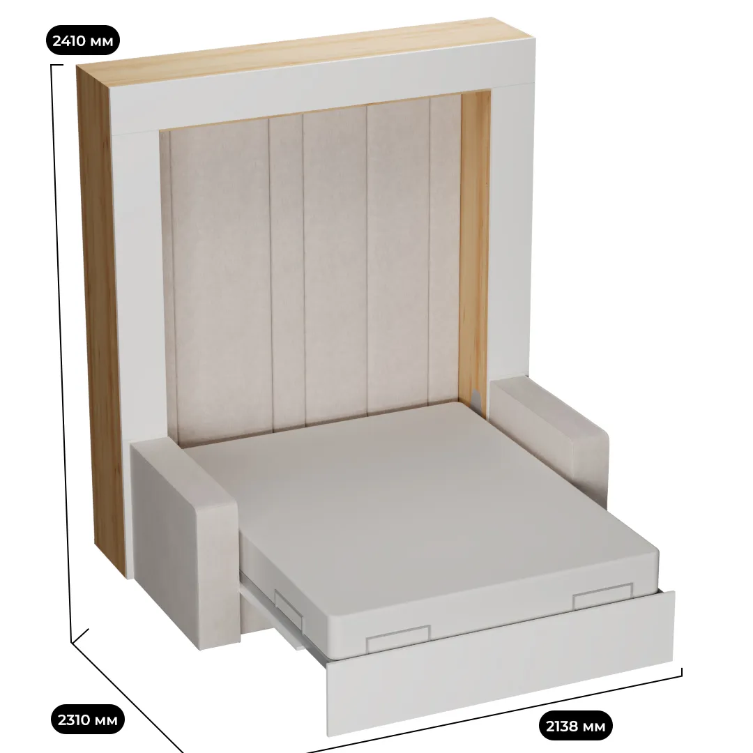 Шкаф-кровать трансформер LE950.160, фасады в эмали, 160x200