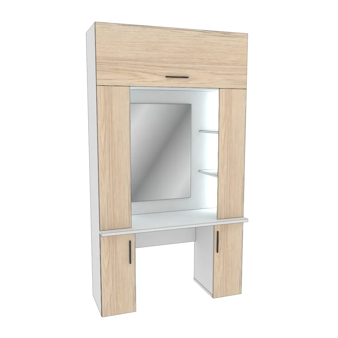 Стол туалетный с секцией и зеркалом с подсветкой  L404.44