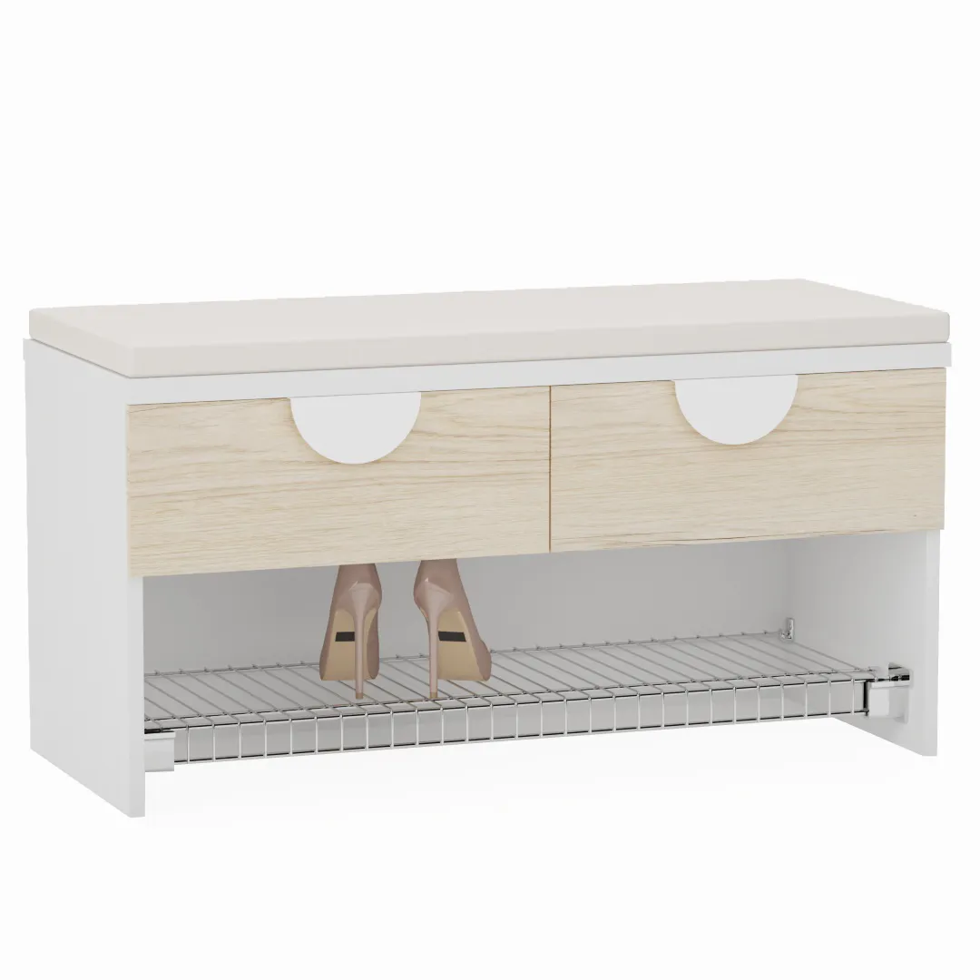 Тумба с 2 ящ. и полкой для обуви L462
