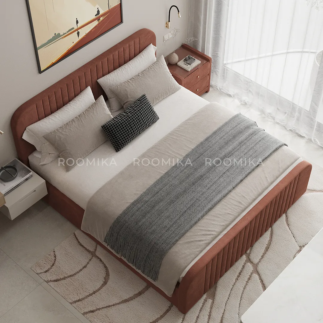 Кровать двуспальная мягкая МАЛЬТА с подъемным механизмом, 140x200