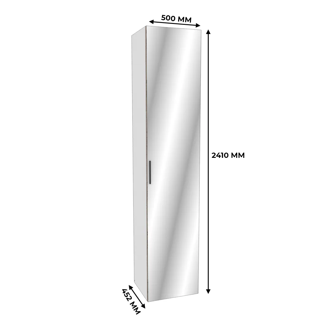 Шкаф 1 дверный широкий с зеркалом L221.44-4Z