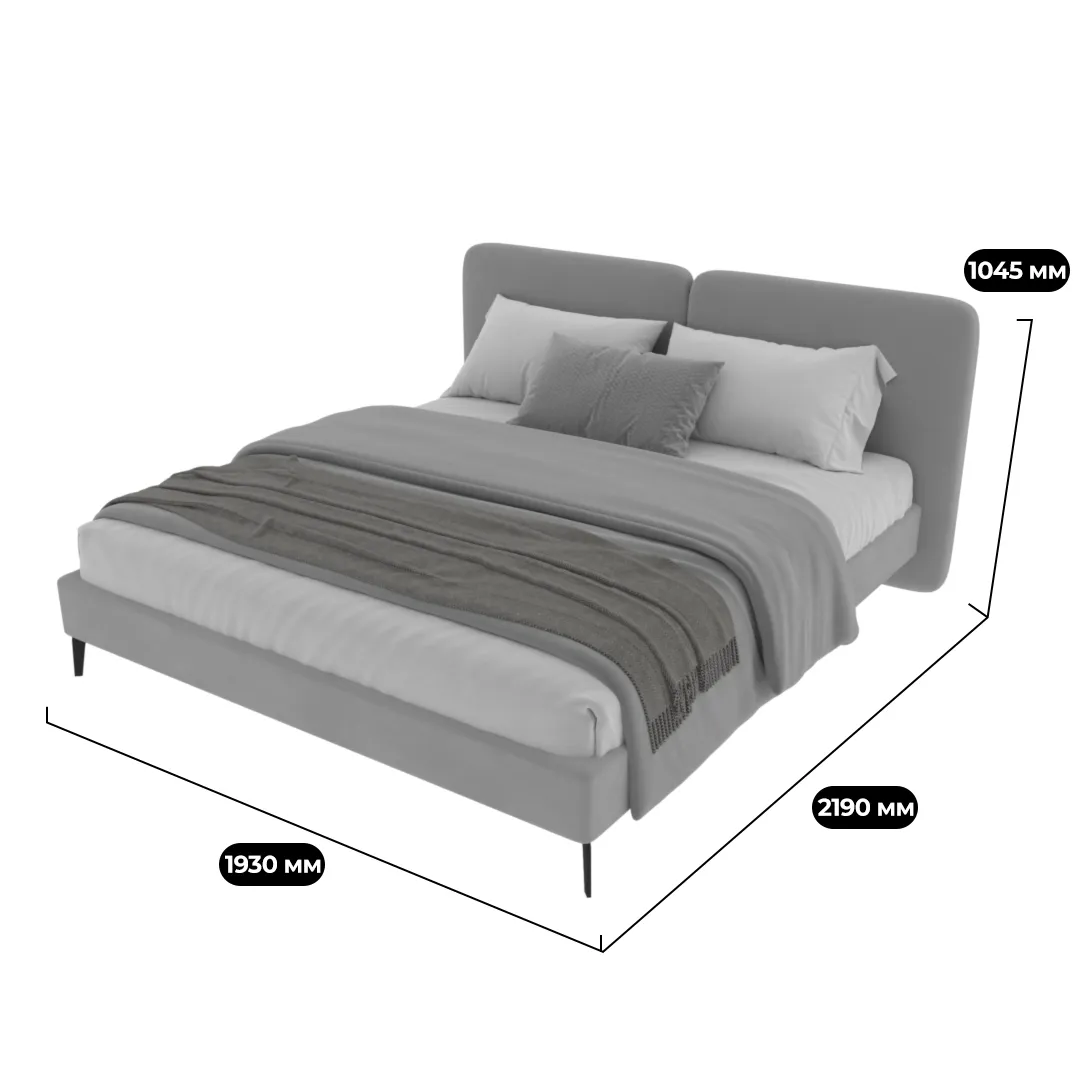 Кровать двуспальная мягкая МОНТАНА, 140x200