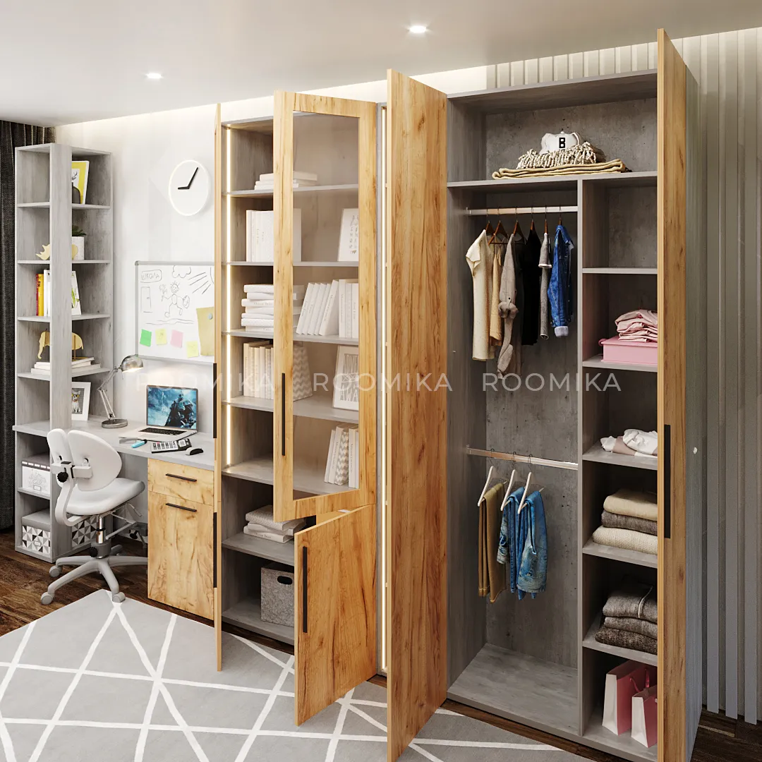 Шкаф двухдверный узкий L210.44-4