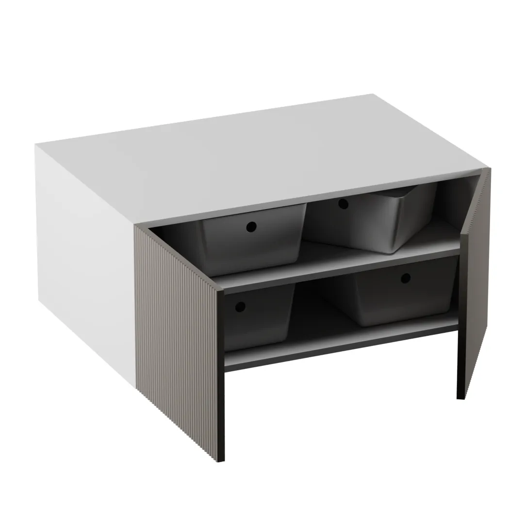 Антресоль на шкафы, фрезерованные фасады в эмали LE461.61