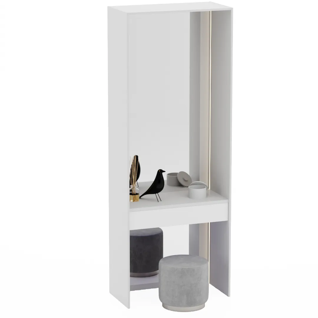 Ниша с ящиком, зеркалом и подсветкой для спальни R270.45