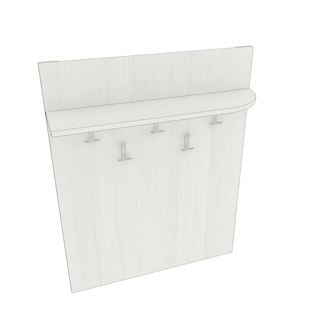 Вешалка настенная с  радиусной полкой P178 L/R