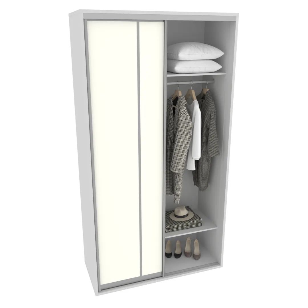 Шкаф-купе ХG140.60-2, профиль INTEGRO, фасад зеркало серебро/МДФ