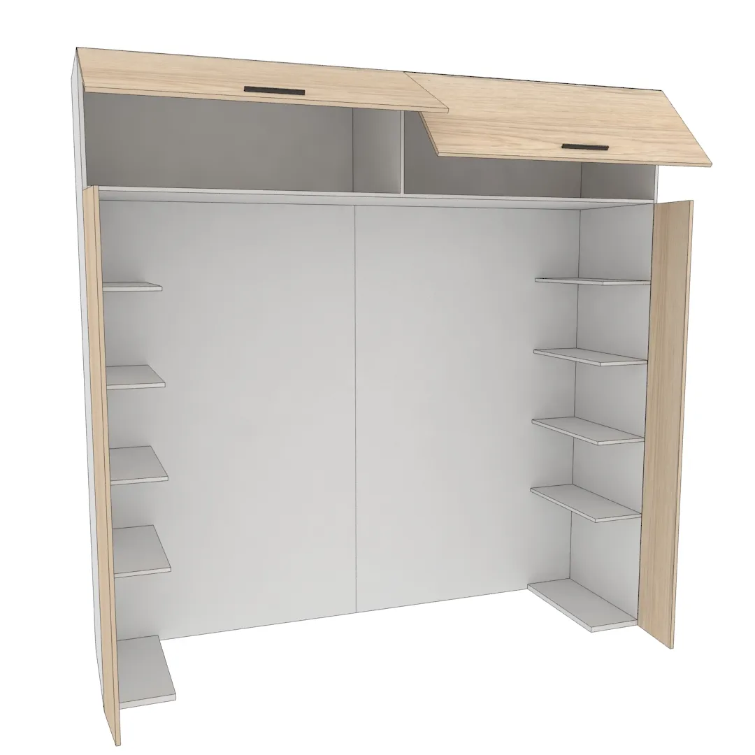 Ниша для кровати с секциями L407.60