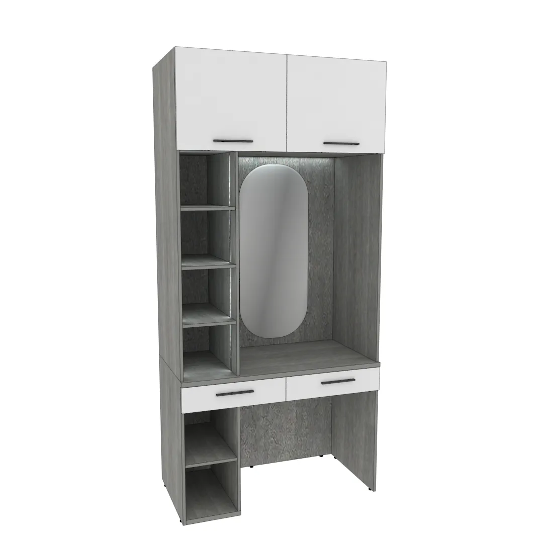 Столик туалетный с антресолью и стеллажом с подсветкой LG414.60