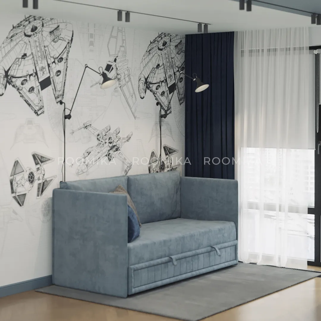 Раскладной диван с обивкой выкатной части БЕРГАМО BER-1900 Раскладной диван с обивкой выкатной части БЕРГАМО BER-1900