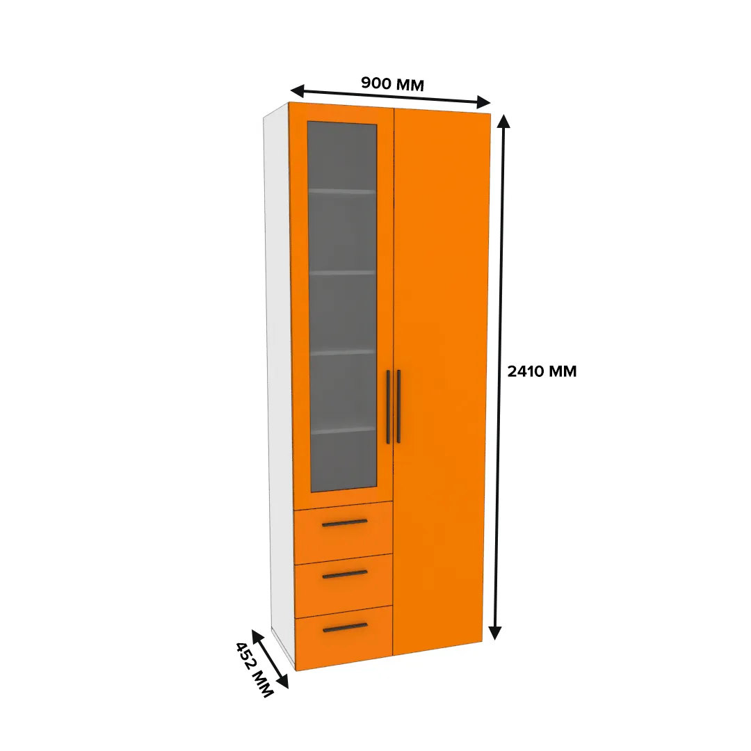 Шкаф комбинированный со стеклом L215S L/R