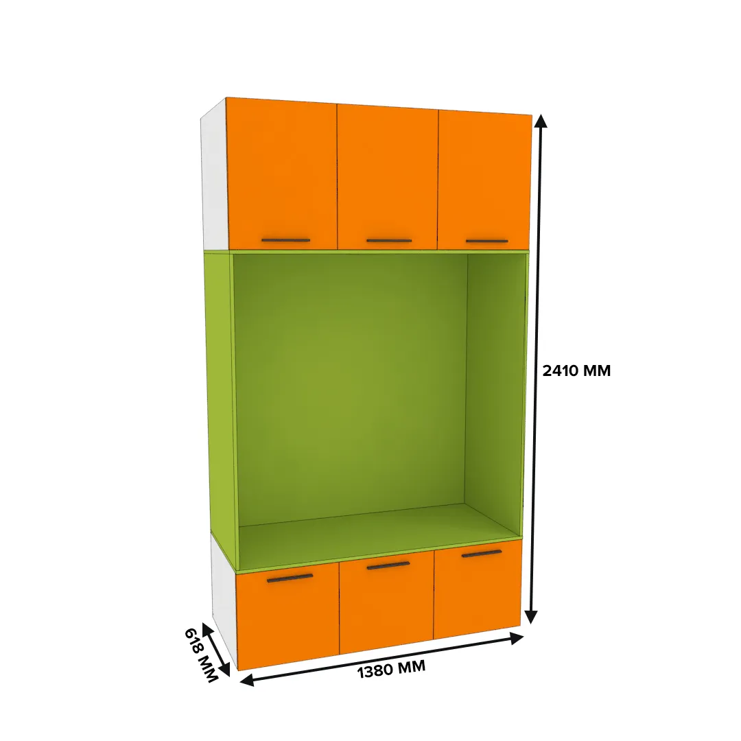Шкаф с нишей и сидушкой с подсветкой L412.60