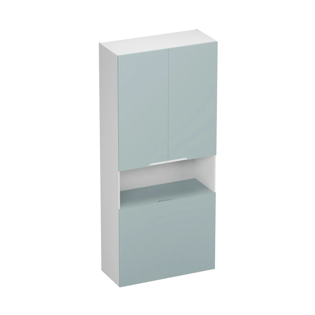 Шкаф двухдверный с фальш стенкой, фасады в эмали LE212.1