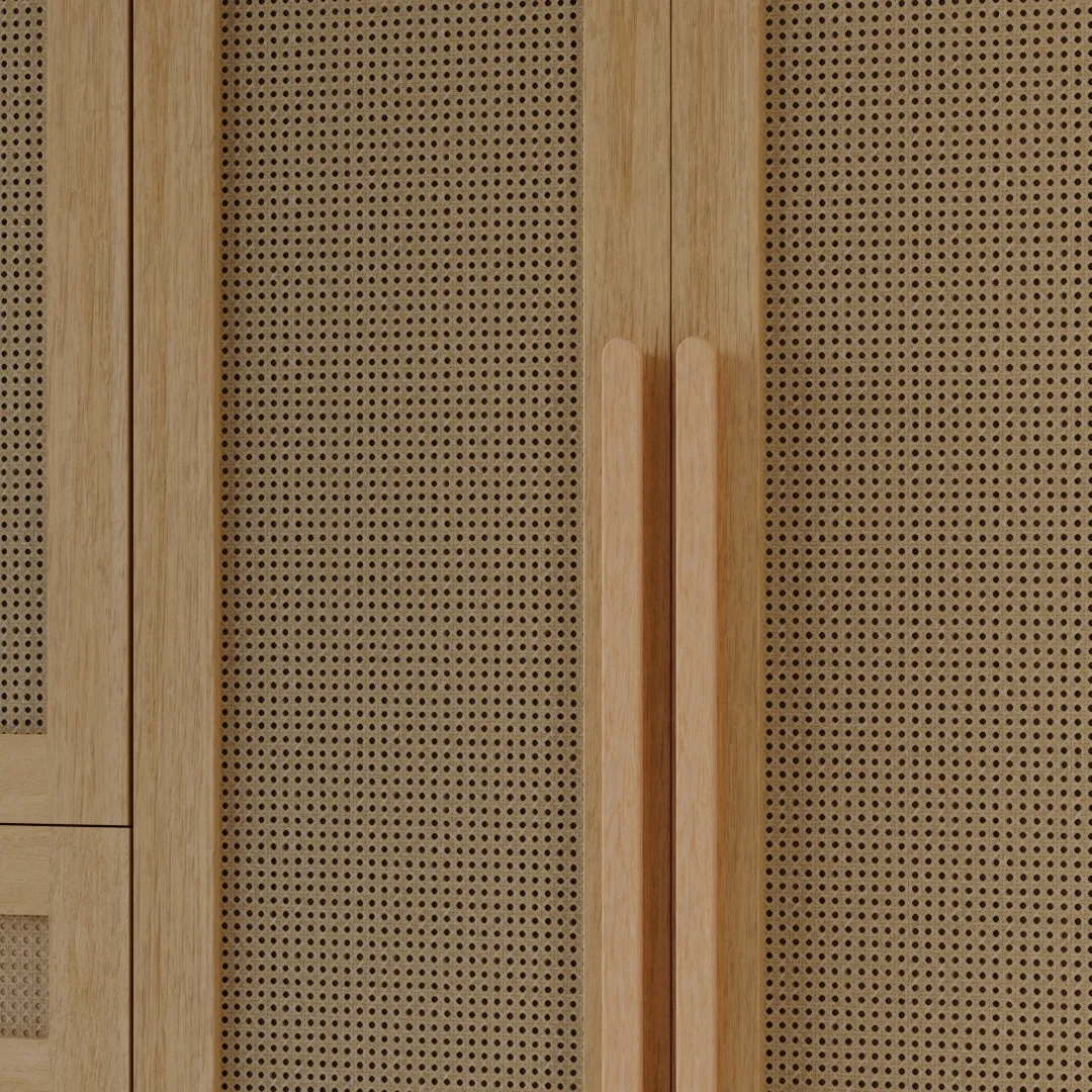 Шкафная группа, фасады натуральный ротанг Лацио 15